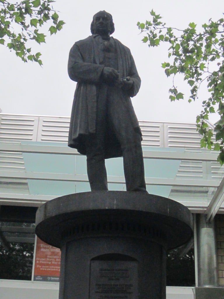 statue Isambard Kingdom Brunel in Swindon. Wilts.