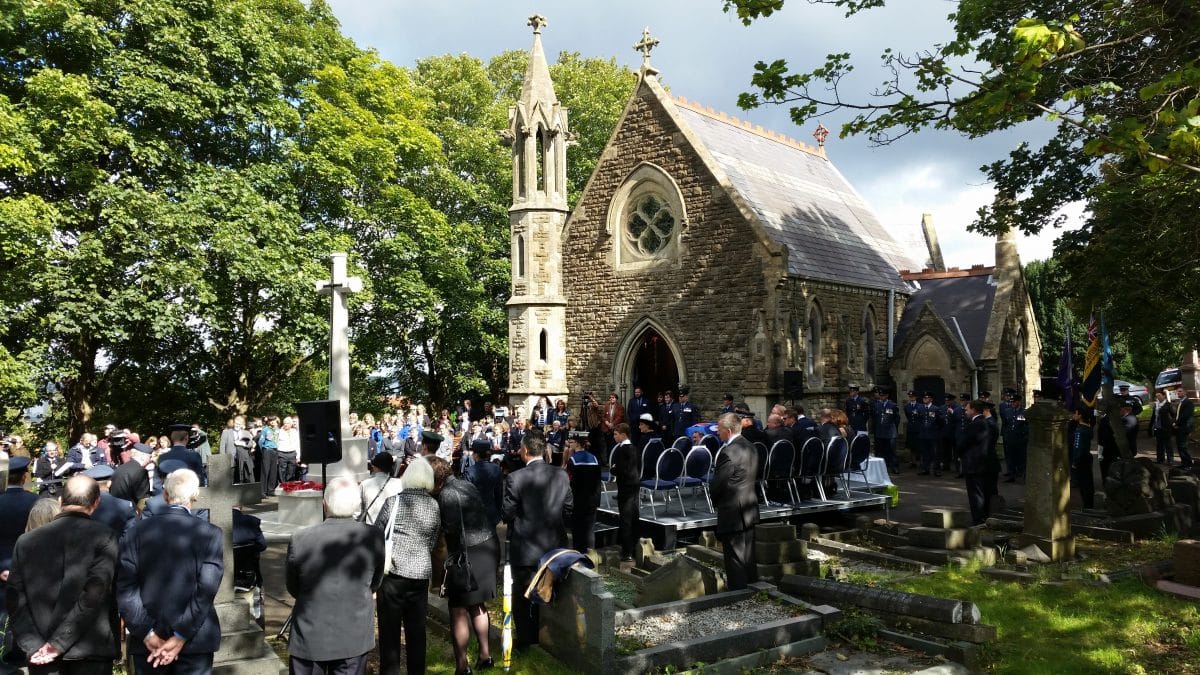 a chapel with guard of honour - radnor street swindon
