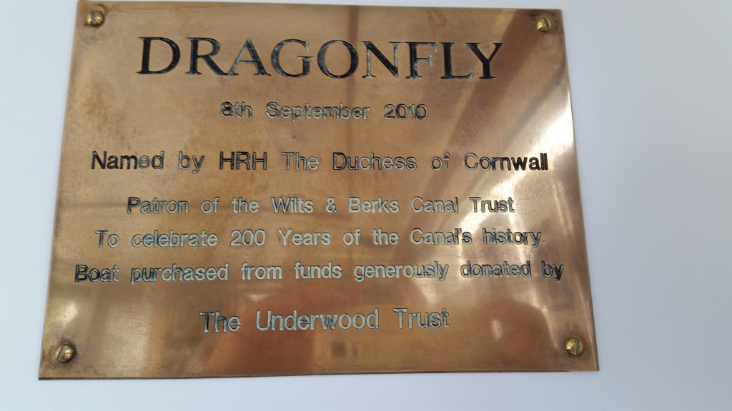 Dragonfly's name plaque