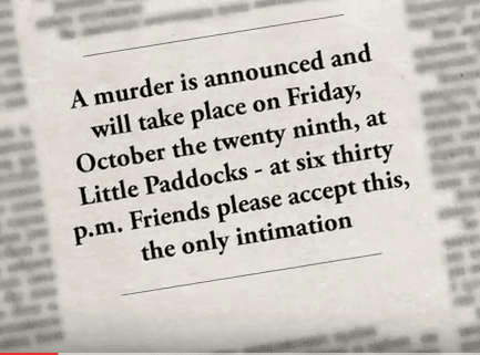 Announcing a Murder at the Wyvern