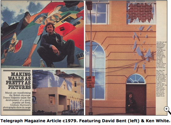 David Bent & Ken White The Telegraph 1979 - The Mural Men Ken White and David Bent - Swindon's Mural Men
