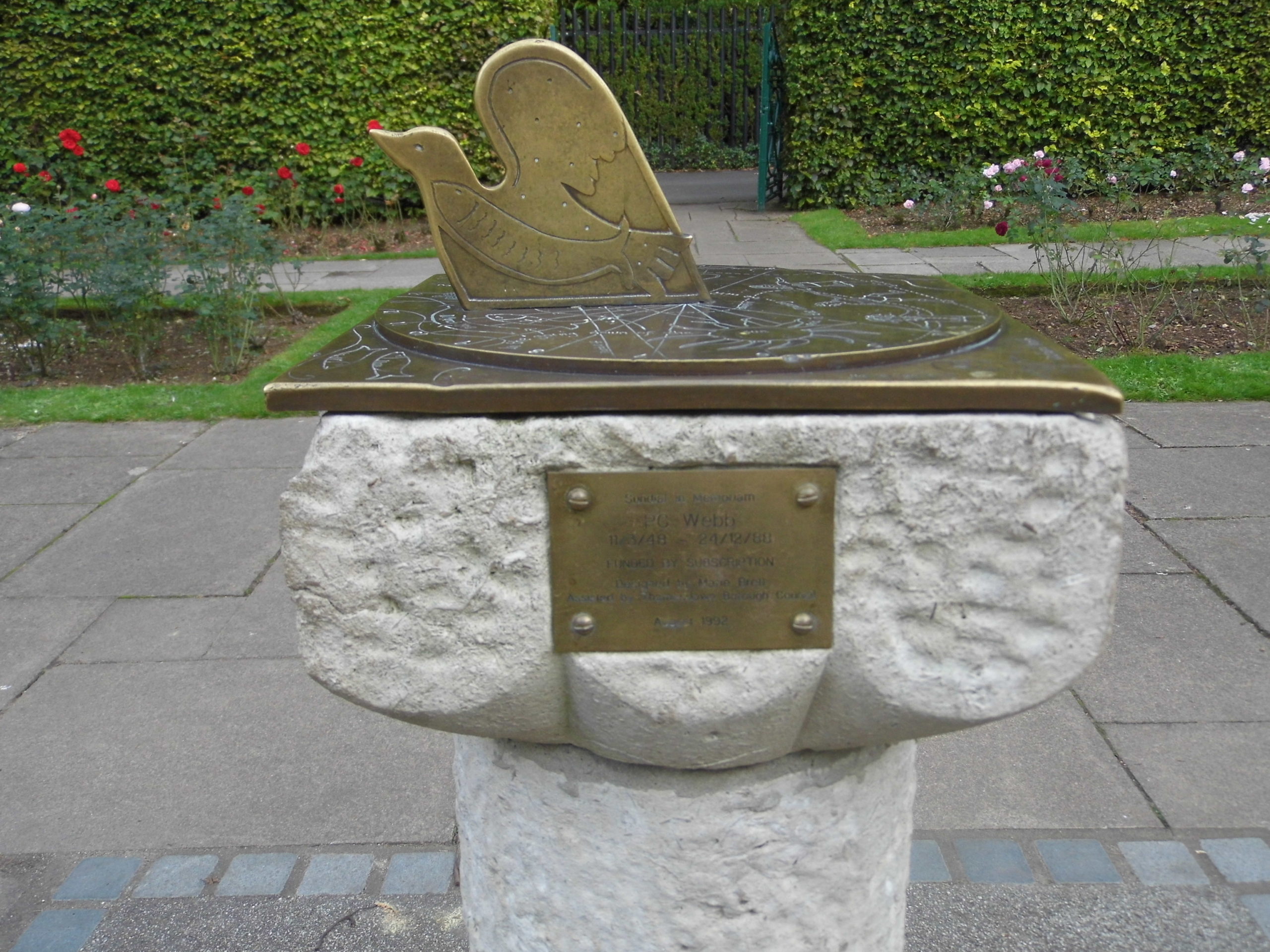 Sundial in Town Gardens Swindon