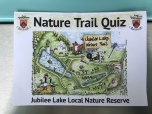 jubilee lake nature trail quiz -art work by Marilyn Trew