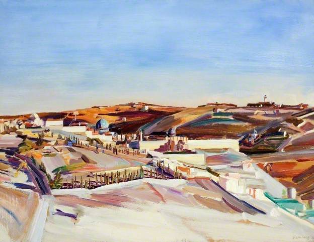 (c) DACS; Supplied by The Public Catalogue Foundation. Bomberg: the south-east corner of Jersusalam - Big Hitters: Swindon Museum & Art Gallery