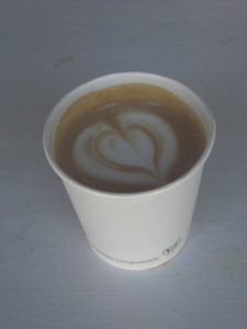Coffee in takeaway cup 