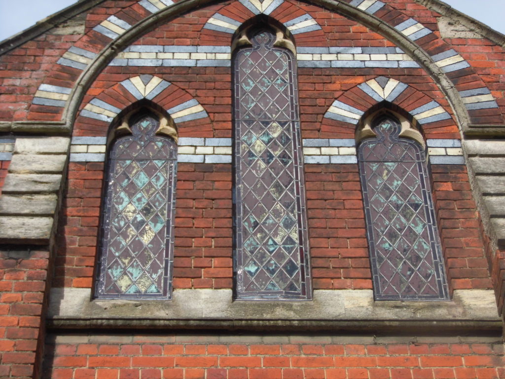 Windows on the chapel at the back of the nunnery
