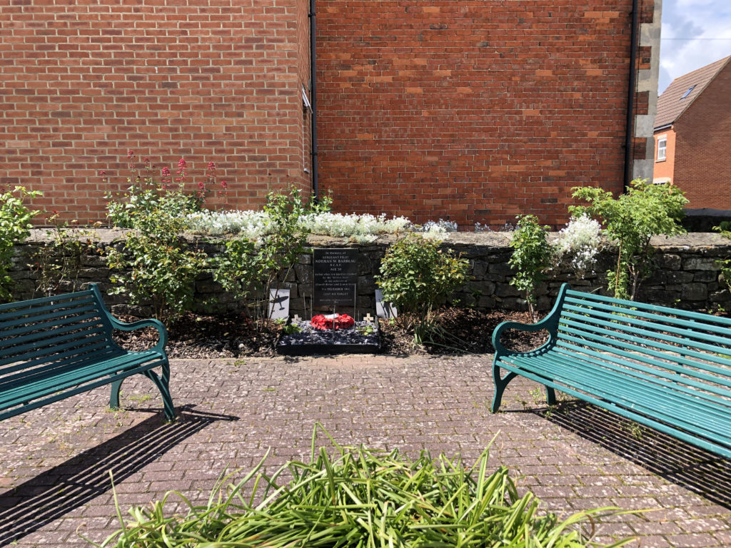 Memorial garden in Swindon's Stratton area for the Canadian airman
