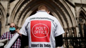 Supporter - outside the High Court on 16 December 2019 after the Horizon trial_18 -Post Office Scandal Story