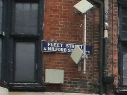 Vintage Fleet Street enamel sign