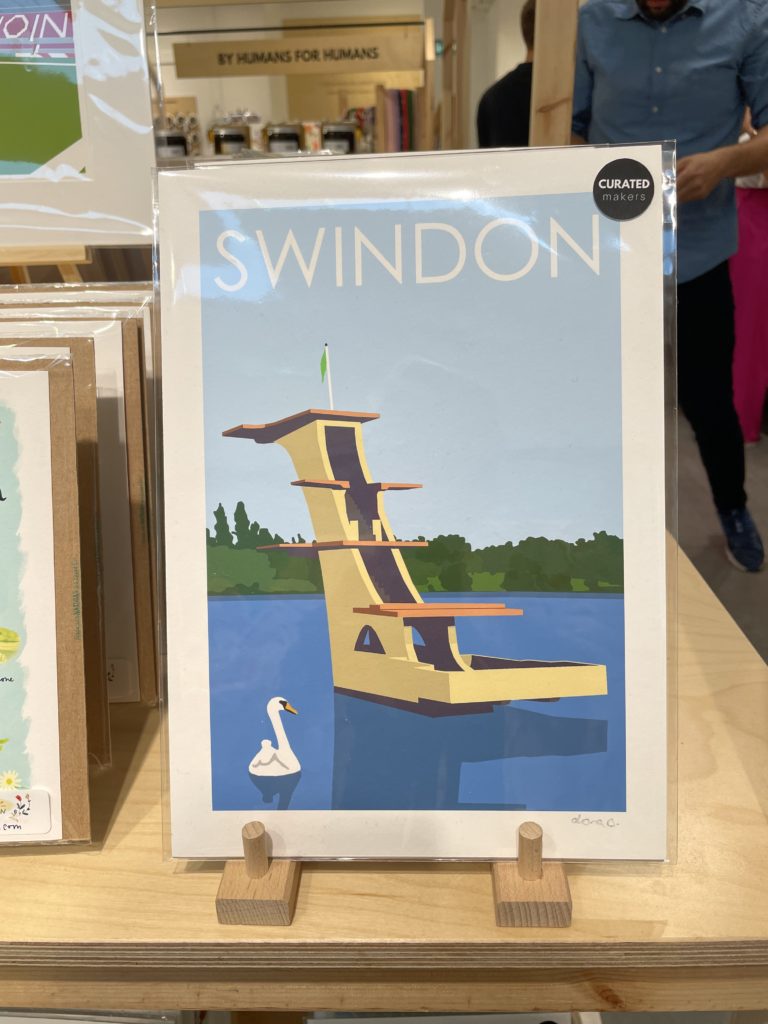 Curated makers swindon - dona bradley diving platform print