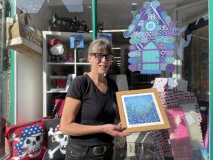 Malmesbury High Street Art Trail - Helen Chapman of the Fabric Shack