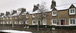 Railway Village Victorian Christmas - the railway village in the snow