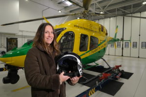 Accountant Climbing for Air Ambulance - Emma Skinner with the Wilts air ambulance.