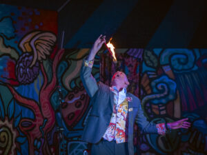 Dr Ken fire eating
