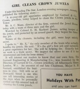 Garrard journal extract August 1950