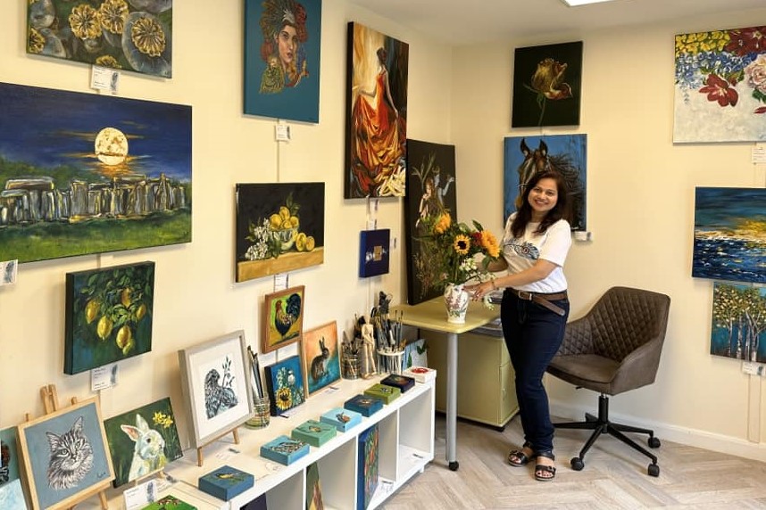Aradhna Rastogi in her studio