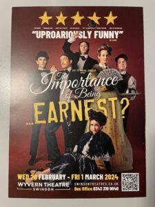 Oscar Wilde - sort of! - the importance of being Earnest flyer - picture of the cast