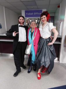 Angela Atkinson with a couple of the cast members