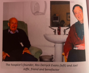 Left, the hospice's founder, Rev Derryck Evans and the late Lord Joel Joffe, friend and benefactor