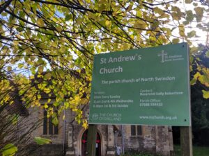 Sign at St Andrew's in North Swindon