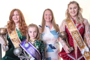 Swindon Irish Dance School Triumphs - Irish dancers wearing medals