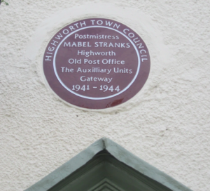 Commemorative plaque from Highworth town council on the old post office highworth