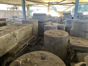 The tabernacle stones at the recycling centre
