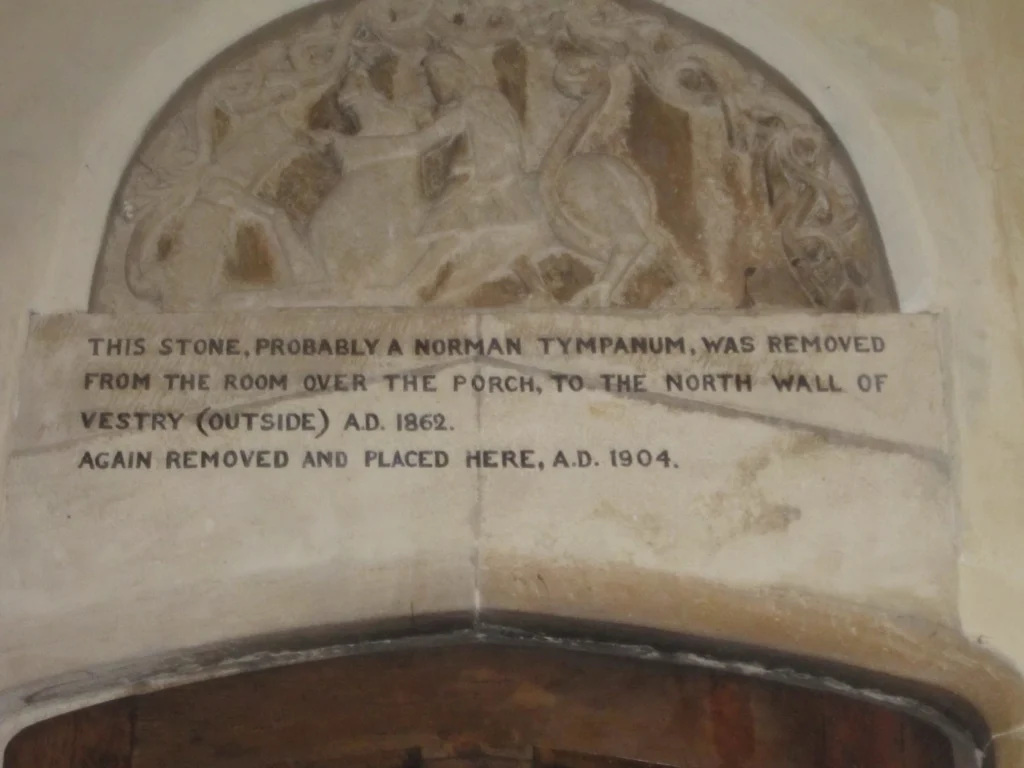 Norman masonry in St Michael's church highworth