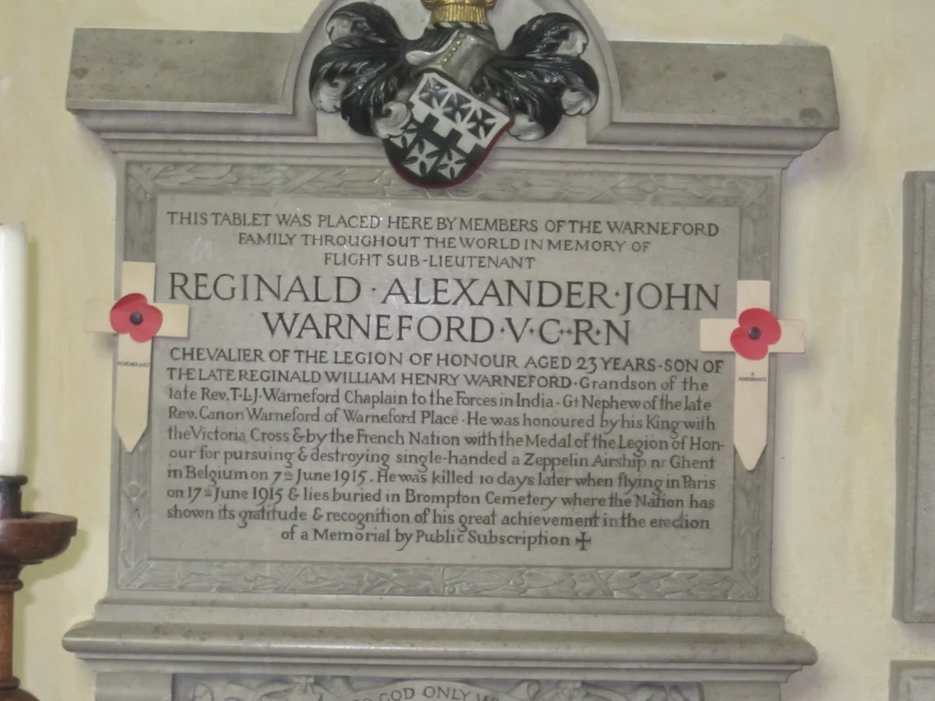 warneford family plaque in St Michael's church highworth