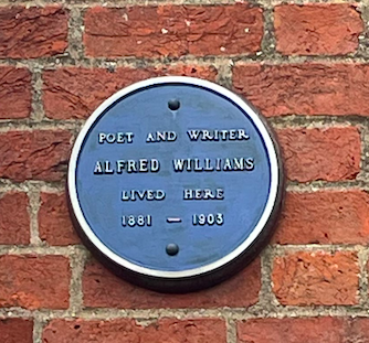 Unofficial blue plaque Rose Cottage in South Marston, one time home of Alfred Williams