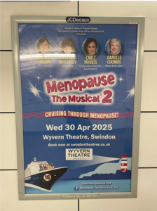 Poster for Swindon theatre in the railway station