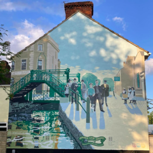 Golden Lion Bridge Mural Refreshed by Tim Carroll
