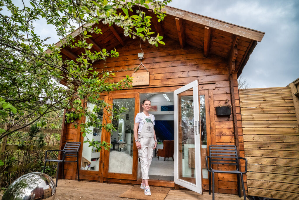Celebrating Creativity Across Swindon - Joanna Scislowicz outside her studio.