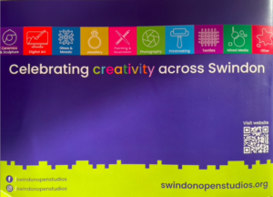 Celebrating Creativity Across Swindon - back page of the 2025 Swindon Open Studios brochure