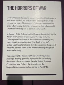 The horrors of war and its effect on Leslie Cole