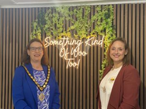 More 'Woo' for Wootton Bassett - Lou with the deputy mayor of Royal Wootton Bassett