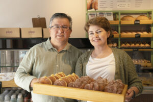 Artisan Bakery Wins 'Best Doughnut' - Mario and Betina Evangelista at the new Pipp & Co cafe in Bristol