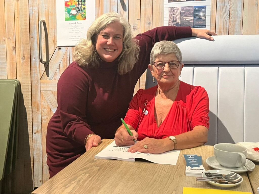 Angela Atkinson with Heidi Alexander