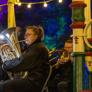 Town Gardens Christmas Event - brass band in the town gardens bandstand