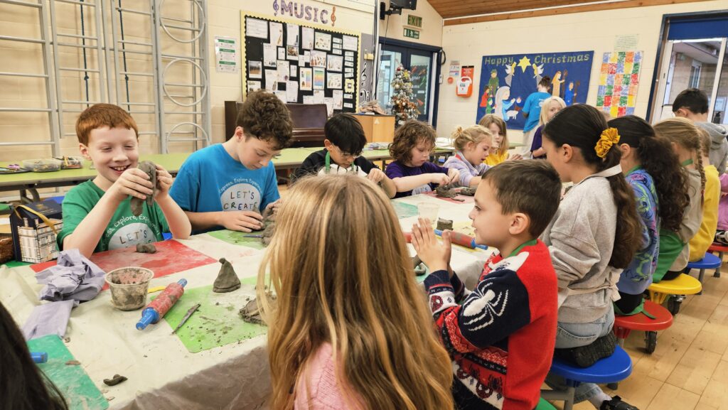 Group of youngsters busy at the Let's Create Art Club