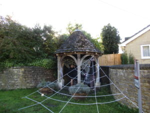 Hilmarton well being dressed for Hallowe'en