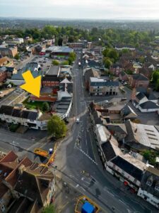 Image showing location of the Newport Street's black hole