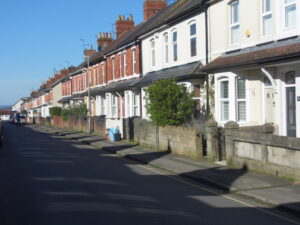 Kent Road Old Town - view of Kent Road looking down towards the town centre.