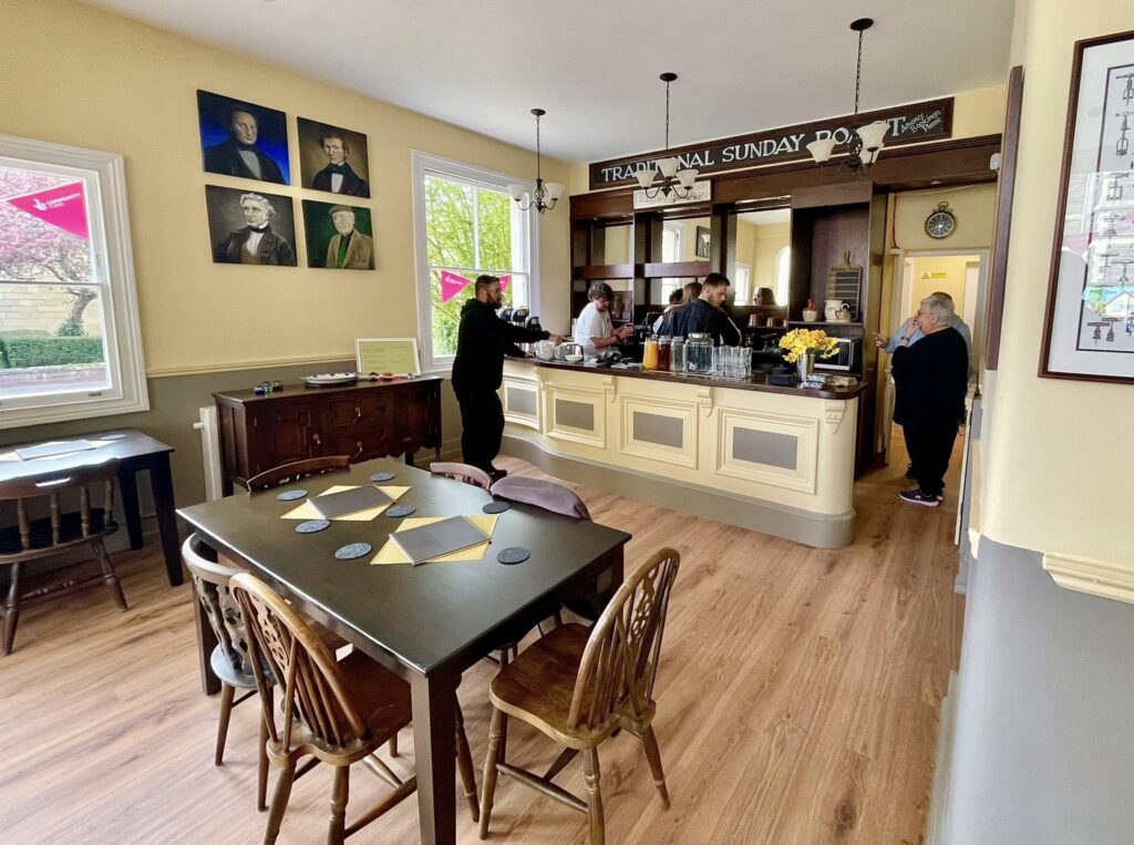 Interior view of the Cricketers showing the bar