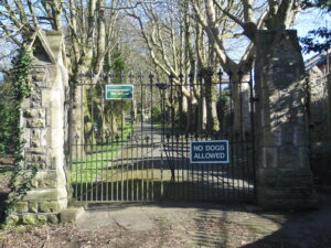 Gates to Radnor Street cemetery Swindon
