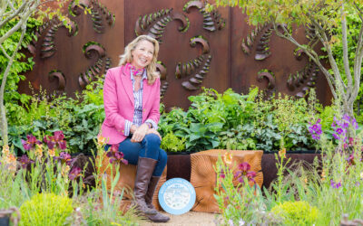 Garden designer sows seeds