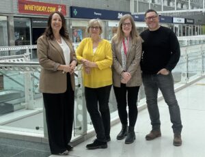 Marketing Tribe get Brunel Centre - L-r: Tracy Marland, Jo Smyth, The Brunel’s Laura Sackett, and Mike Land