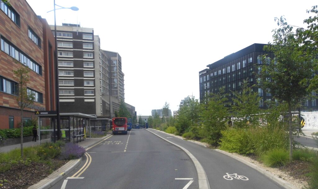 Bus boulevard aka Fleming Way Swindon