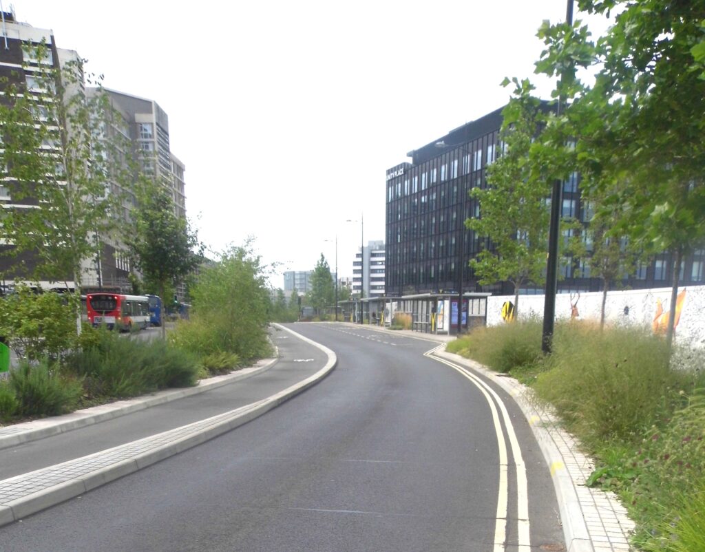 Bus boulevard aka Fleming Way Swindon
