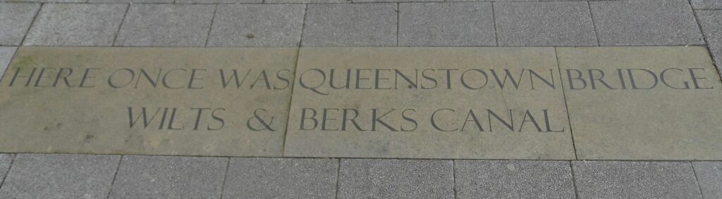 Queenstown bridge pavement marker on Fleming Way, Swindon